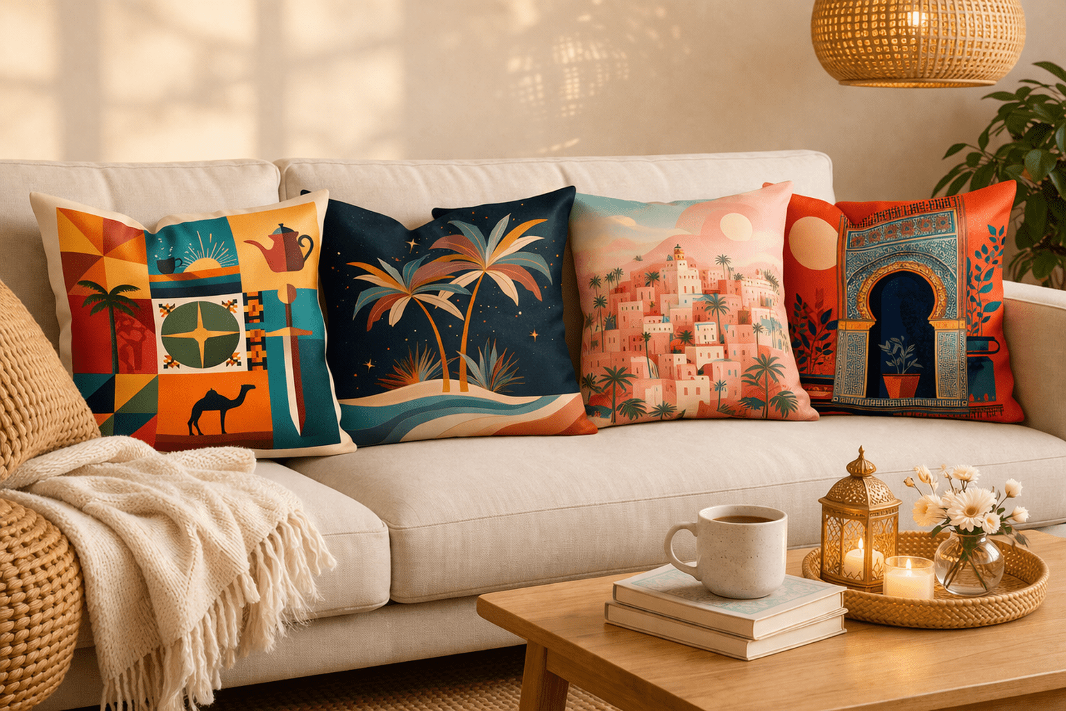 Coussin en velours - Maison Hayat